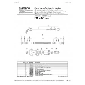 1 Corps De Roue Libre SHIMANO Y3SL98030 FH-C201/M475/RM40 Complete Freewheel Body 2 1 Corps De Roue Libre SHIMANO Y3SL98030 FH-C201/M475/RM40 Complete Freewheel Body – Image 2