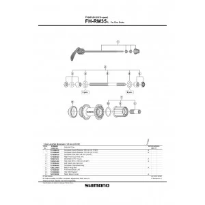 1 Corps De Roue Libre SHIMANO Y3TE98050 FH-RM35 Freewheel Body Unit 2 1 Corps De Roue Libre SHIMANO Y3TE98050 FH-RM35 Freewheel Body Unit – Image 2