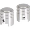 2 Bouchons De Valve BIKE PARTS Caps PISTON Shrader Argent