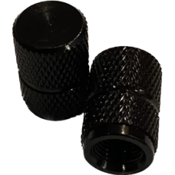2 Bouchons De Valve BIKE PARTS Caps Shrader Noir
