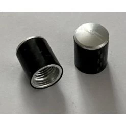 2 Bouchons De Valve NO CONTEST Carbon Caps Shrader Argent