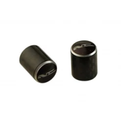 2 Bouchons De Valve NO CONTEST Carbon Caps Shrader Noir
