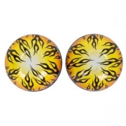 2 Bouchons De Valve TRIK TOPZ Flammes Caps Shrader Or