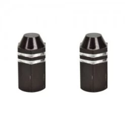 2 Bouchons De Valve TRIK TOPZ Hex Caps Shrader Noir