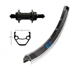 ROUE ARRIÈRE 28x1.75 WINORA EXAL ZX 19 36 TROUS BLOCAGE RAPIDE NOIRE 100 Mm