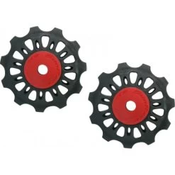 SUNRACE Galets De Dérailleur 8 / 9V 11 Dents 2 Pièces Noir/rouge