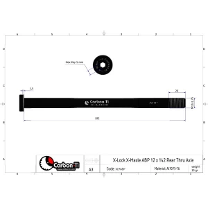 Axe De Cadre CARBON TI X-Lock X-Maxle ABP 192mm ((Trek, Devinci Split Pivot)) 3 Axe De Cadre CARBON TI X-Lock X-Maxle ABP 192mm ((Trek, Devinci Split Pivot)) – Image 3