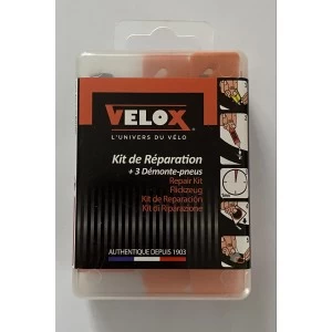 Kit De Réparation VELOX Repair Kit Avec Colle, Rustines & 3 Démontes Pneus 1 Kit De Réparation VELOX Repair Kit Avec Colle, Rustines & 3 Démontes Pneus