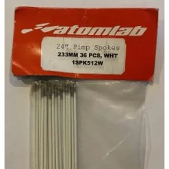 Pack De 36 Rayons ATOMLAB Acier / 233mm Blanc (BMX VTT 24") -Boutique De Vélos pack de 36 rayons atomlab acier 233mm blanc bmx vtt 24 2